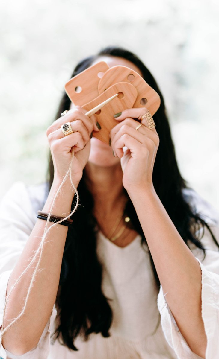 Teama with open-ended wooden play materials